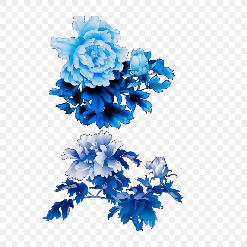 Blue Cobalt Blue Flower Plant Cut Flowers, PNG, 1024x1024px, Watercolor, Blue, Cobalt Blue, Cut Flowers, Delphinium Download Free