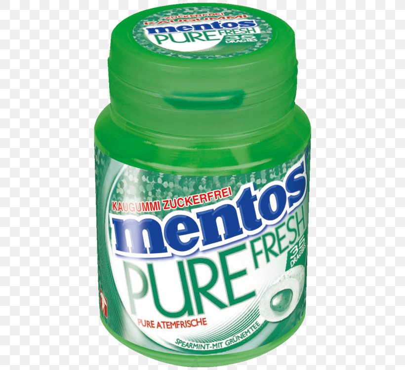 Chewing Gum Mentos Pure Fresh Spearmint Candy, PNG, 750x750px, Chewing Gum, Candy, Chewing, Gum, Liquid Download Free