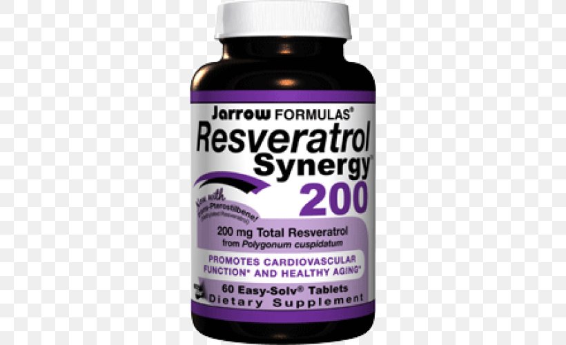 Dietary Supplement Jarrow Formulas Resveratrol Synergy 60 Tablets Life Extension, PNG, 500x500px, Dietary Supplement, Diet, Extract, Grape, Life Extension Download Free