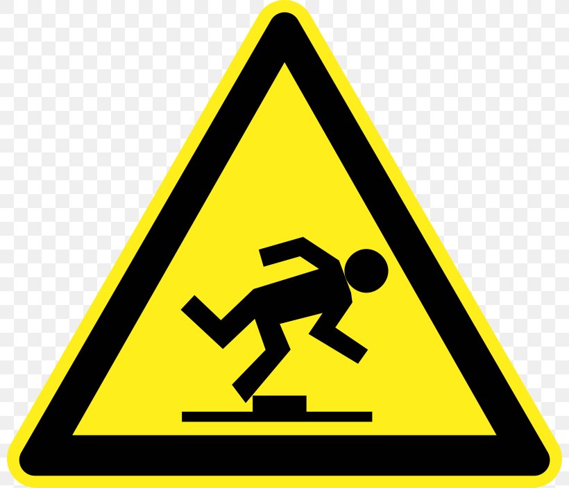 Warning Sign Hazard Symbol Falling Clip Art, PNG, 800x704px, Warning Sign, Accident, Area, Brand, Falling Download Free