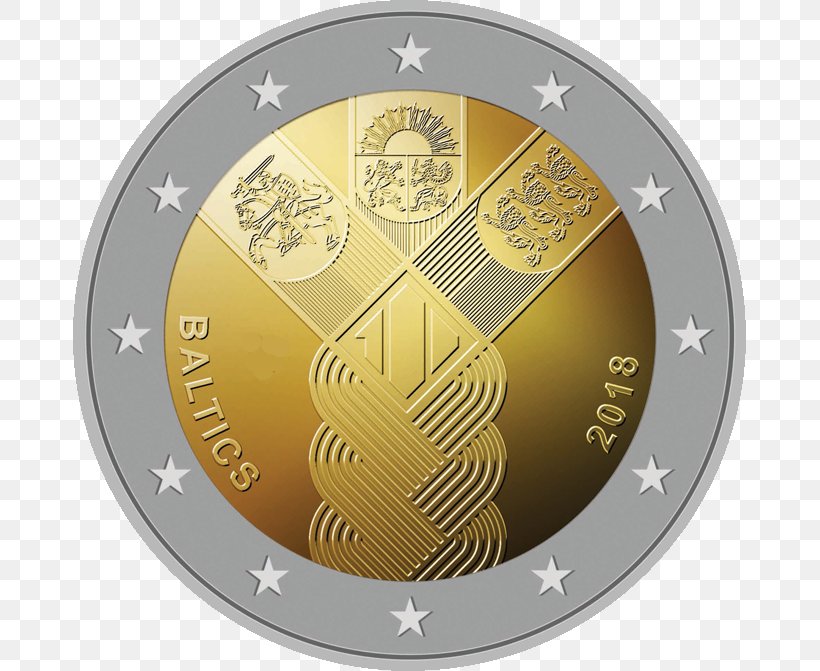 2 Euro Coin Estonia Euro Coins Latvia, PNG, 673x671px, 2 Euro Coin, Baltic States, Coin, Commemorative Coin, Currency Download Free