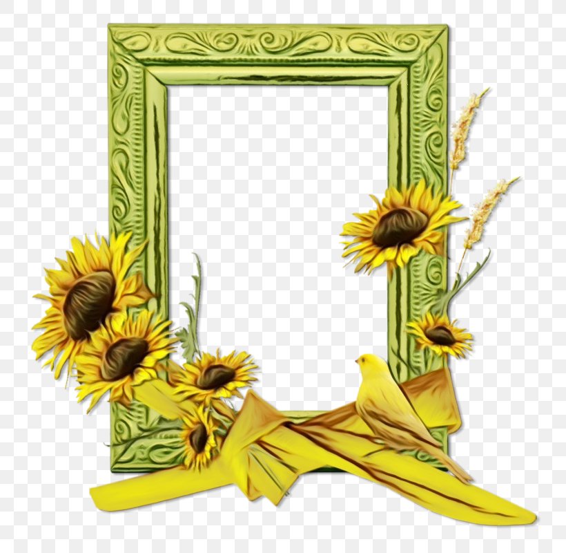 Floral Background Frame, PNG, 775x800px, Common Sunflower, Daisy Family, Floral Design, Flower, Interior Design Download Free