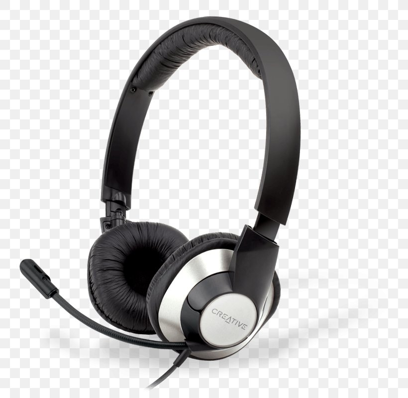 Noise-canceling Microphone Creative PC Headset Corded Headphones, PNG, 800x800px, Microphone, Audio, Audio Equipment, Computer, Creative Technology Download Free