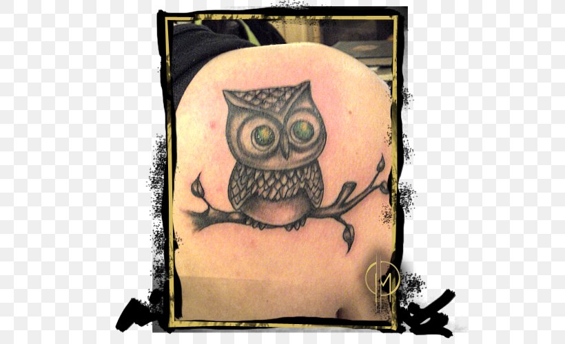 Devotion Tattoo Owl Body Piercing Comics, PNG, 540x500px, Tattoo, Bird Of Prey, Black, Body Piercing, Cartoon Download Free