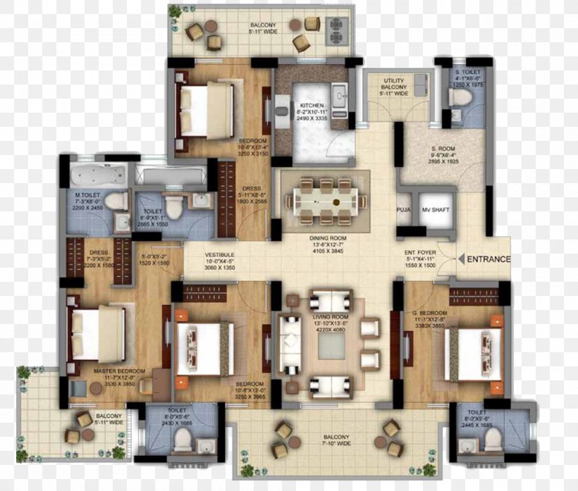 The Ultima DLF Floor Plan House Plan, PNG, 1000x850px, Ultima Dlf, Apartment, Dlf, Dlf The Ultima, Elevation Download Free