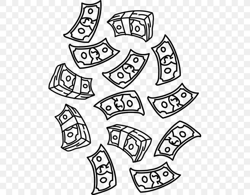 United States Dollar Money Bag Saving Bank Account, PNG, 501x640px, United States Dollar, Bank, Bank Account, Banknote, Black And White Download Free