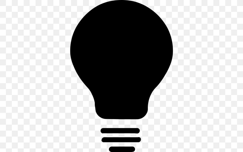 Incandescent Light Bulb, PNG, 512x512px, Light, Black, Blackandwhite, Fluorescent Lamp, Idea Download Free