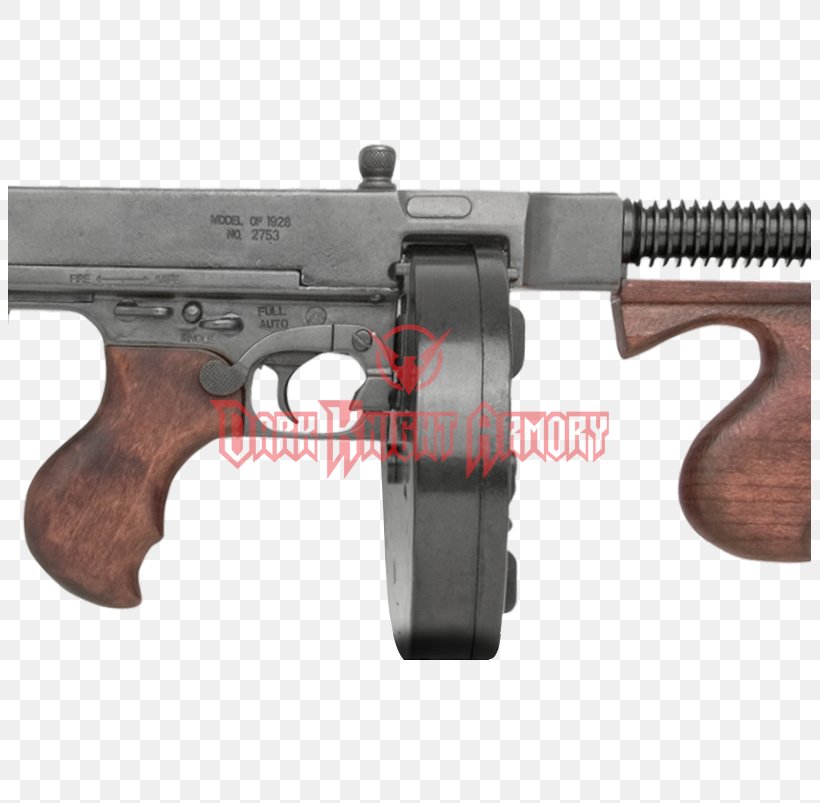 Trigger Thompson Submachine Gun Firearm, PNG, 803x803px, Watercolor, Cartoon, Flower, Frame, Heart Download Free