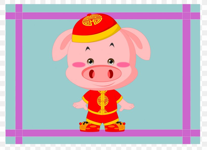 Daddy Pig Tiger Chinese Zodiac, PNG, 1866x1350px, Pig, Area, Art, Cartoon, Chinese Zodiac Download Free