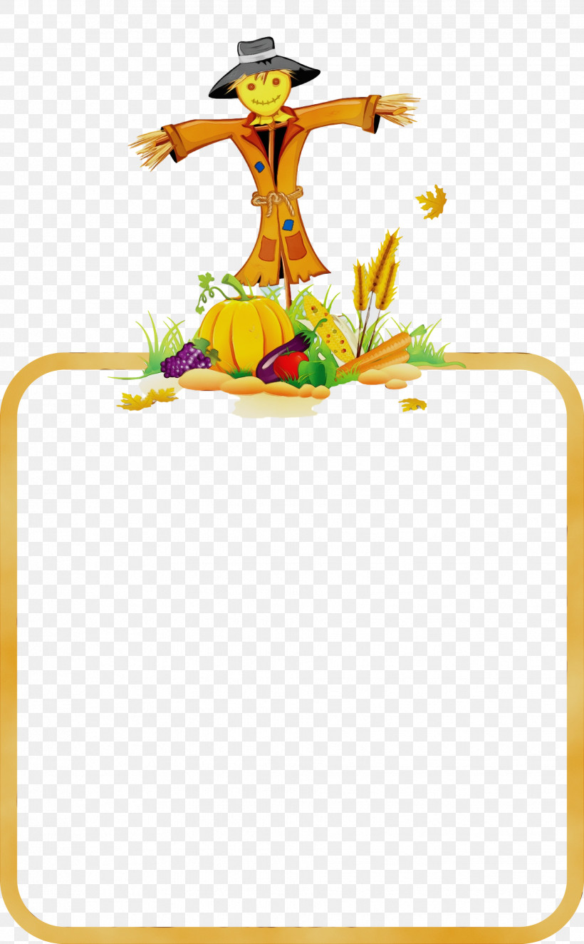 Thanksgiving, PNG, 1857x3000px, Thanksgiving Frame, Drawing, Paint, Royaltyfree, Scarecrow Download Free