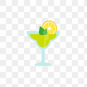 Green Drink In The Blue Cup - Cocktail Garnish Red Drink Green Cup PNG