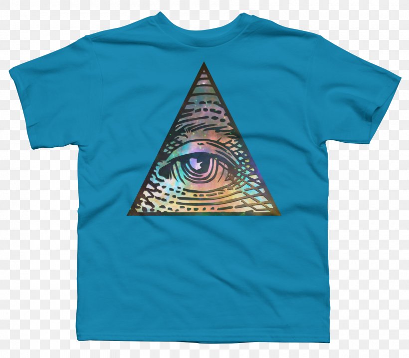 T-shirt Triangle Illuminati Font, PNG, 1800x1575px, Tshirt, Aqua, Blue, Cobalt Blue, Electric Blue Download Free