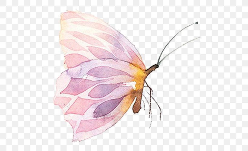 Butterfly Watercolor Painting, PNG, 618x500px, Butterfly, Cmyk Color Model, Color, Insect, Invertebrate Download Free
