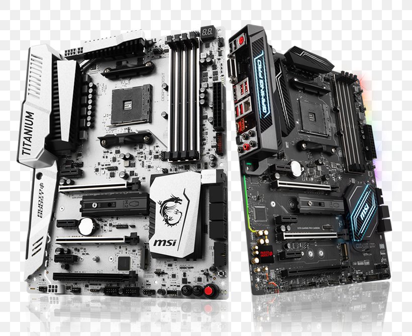 Socket AM4 MSI X370 XPOWER GAMING TITANIUM Motherboard ATX MSI X370 GAMING PRO CARBON, PNG, 784x668px, Socket Am4, Advanced Micro Devices, Amd Crossfirex, Atx, Central Processing Unit Download Free