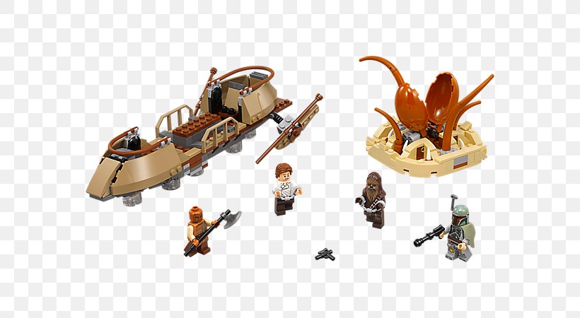 LEGO 75174 Star Wars Desert Skiff Escape Lego Star Wars LEGO 9496 Star Wars Desert Skiff, PNG, 600x450px, Lego, Boba Fett, Lego 75530 Star Wars Chewbacca, Lego Minifigure, Lego Star Wars Download Free