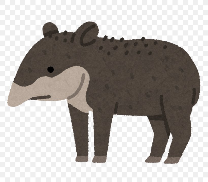 Malayan Tapir South American Tapir Mammal Pig Giant Panda, PNG, 797x718px, Malayan Tapir, Animal, Animal Figure, Baku, Carnivoran Download Free