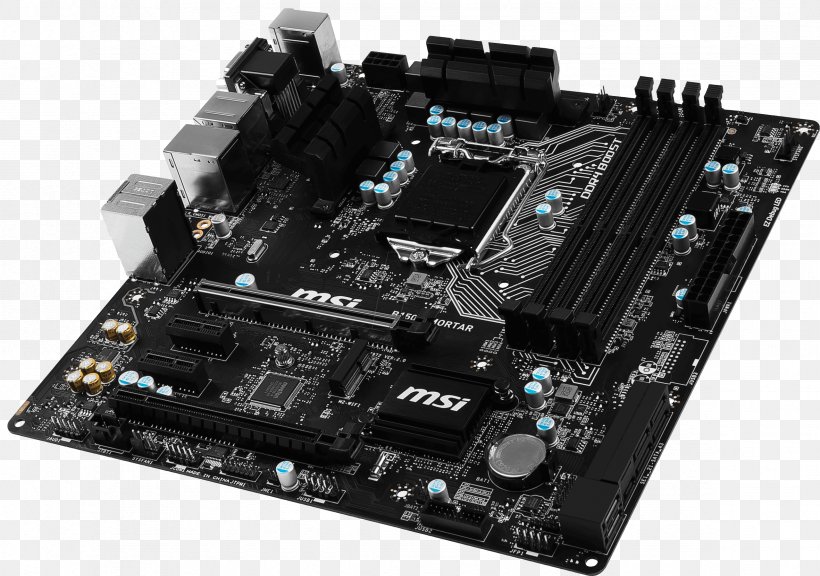 Motherboard LGA 1151 MSI B150M Mortar MicroATX, PNG, 2362x1662px, Motherboard, Asrock, Atx, Chipset, Computer Component Download Free