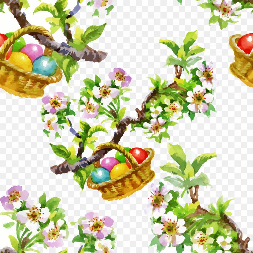 Easter Egg Illustration, PNG, 3031x3031px, Easter, Art, Branch, Christmas, Easter Egg Download Free