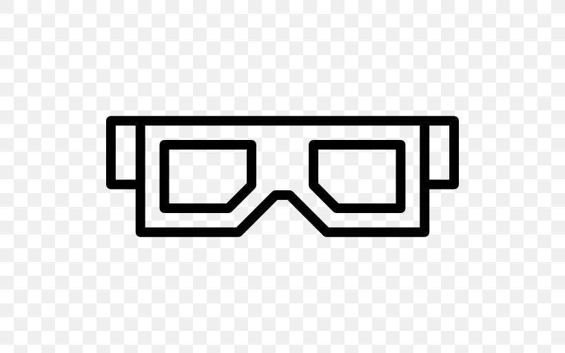 Glasses 3D Film Cinema Stereoscopy, PNG, 512x512px, 3d Film, Glasses, Area, Black, Black And White Download Free