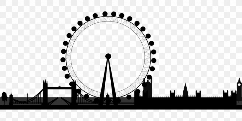 London Eye Clip Art, PNG, 960x480px, London Eye, Area, Black And White, Brand, City Of London Download Free