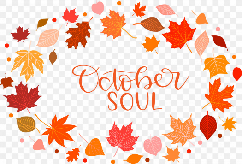 October Soul Autumn, PNG, 2999x2036px, Autumn, Drawing, Floral Design, Opentype, Printing Download Free