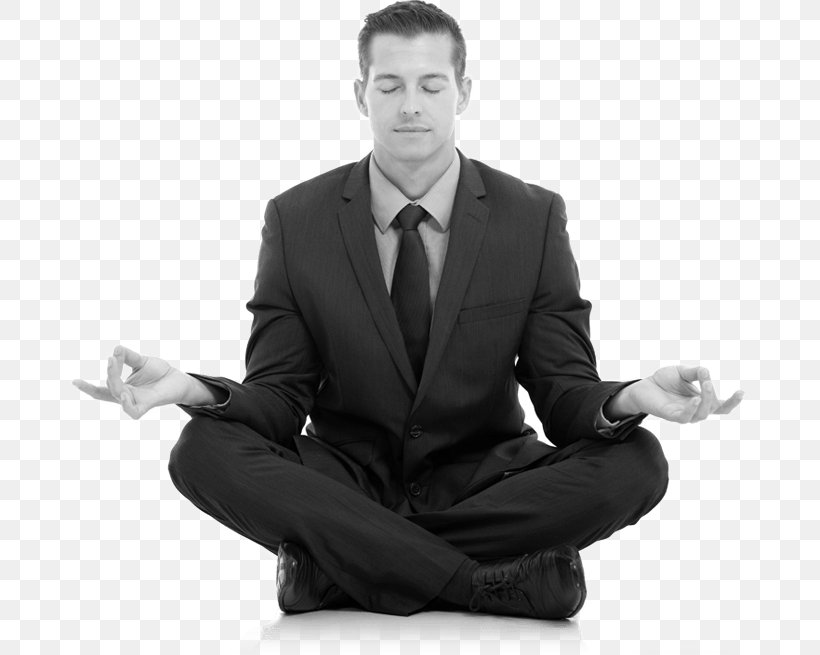 Businessperson Meditation Stock Photography Mindfulness, PNG, 679x655px, Businessperson, Black And White, Business, Business Executive, Company Download Free