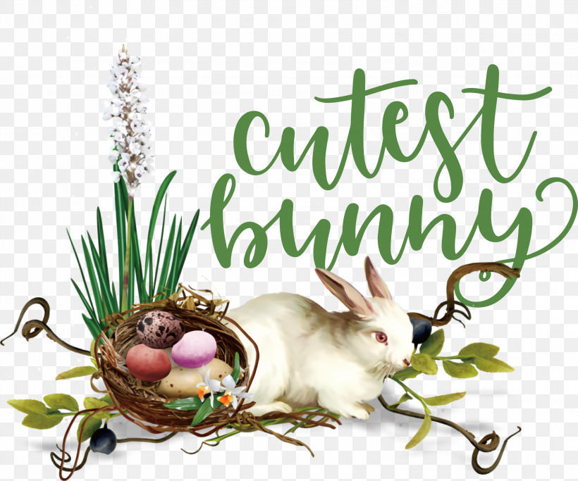 Cutest Bunny Happy Easter Easter Day, PNG, 3000x2499px, Cutest Bunny, Basket, Chocolate Bunny, Christmas Day, Easter Basket Download Free