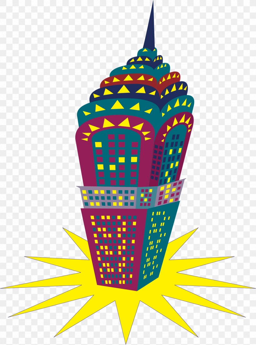 Empire State Building Clip Art, PNG, 1384x1862px, Empire State Building, Building, Cartoon, Cone, Drawing Download Free