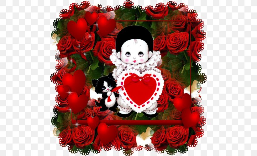 Garden Roses Animation Friday Love, PNG, 500x500px, Garden Roses, Animation, Christmas, Christmas Decoration, Christmas Ornament Download Free