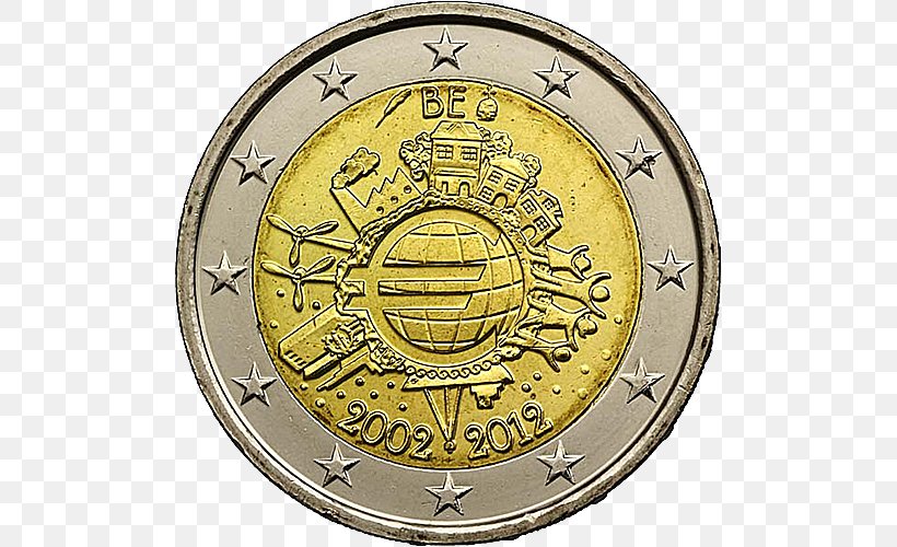 Euro Coins 2 Euro Commemorative Coins 2 Euro Coin, PNG, 500x500px, 2 Euro Coin, 2 Euro Commemorative Coins, 2012, Coin, Belgium Download Free