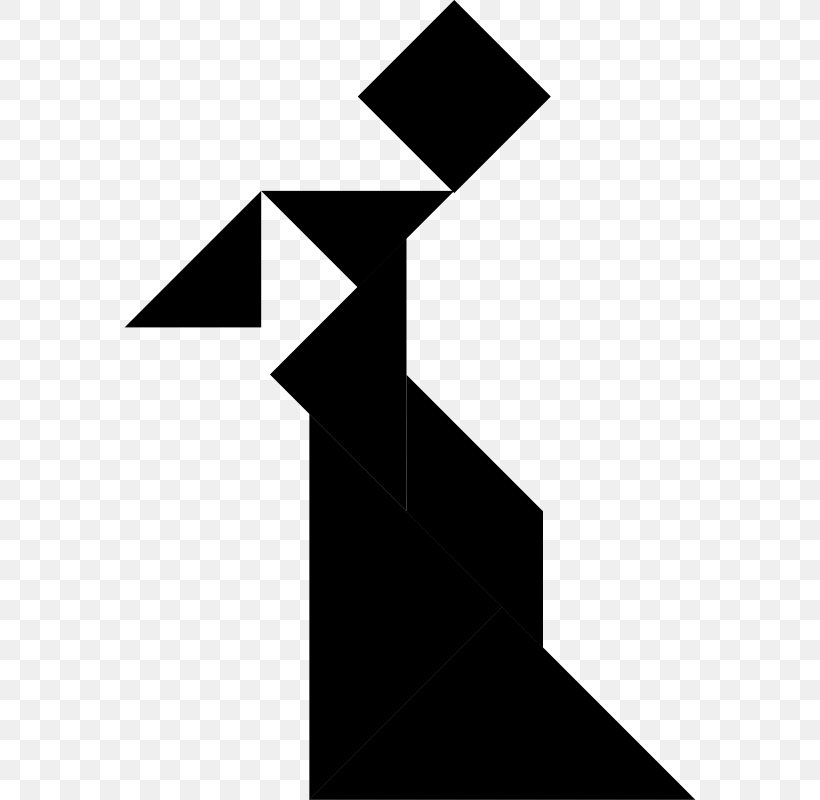 Tangram Puzzle Clip Art, PNG, 572x800px, Tangram, Black, Black And White, Black M, Free People Download Free