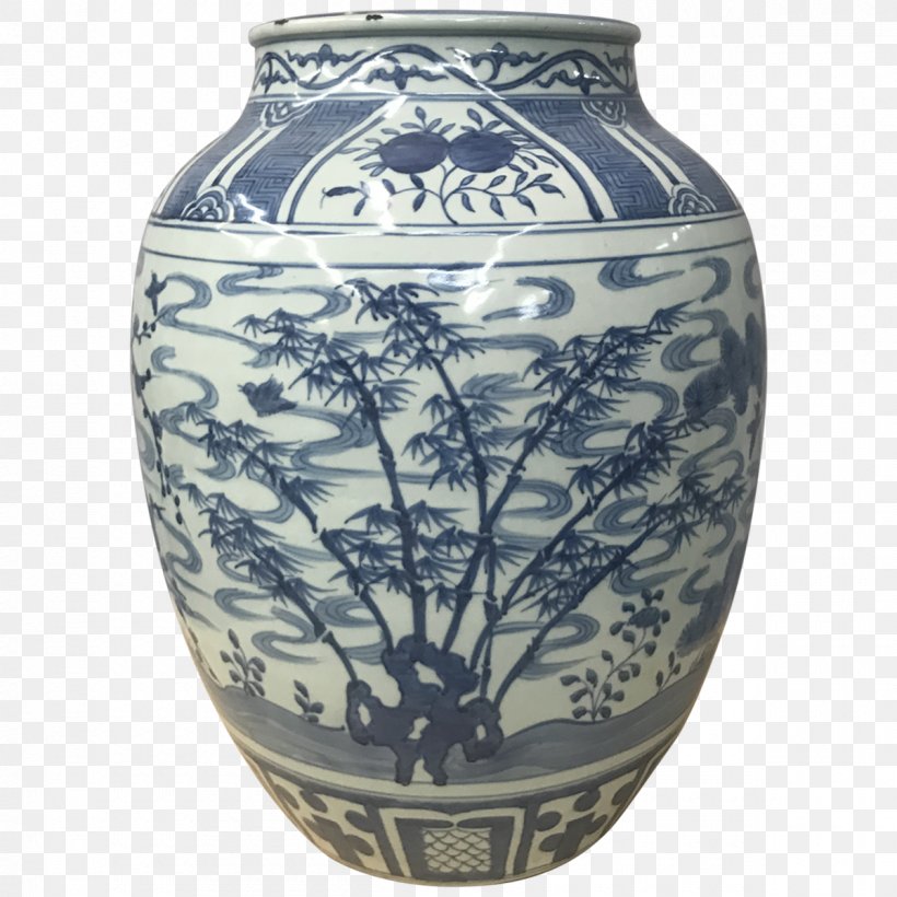 Vase Ceramic Blue And White Pottery Urn, PNG, 1200x1200px, Vase, Artifact, Blue And White Porcelain, Blue And White Pottery, Ceramic Download Free