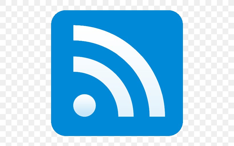 RSS News Aggregator IFTTT Web Feed, PNG, 512x512px, Rss, Area, Blog, Blue, Brand Download Free