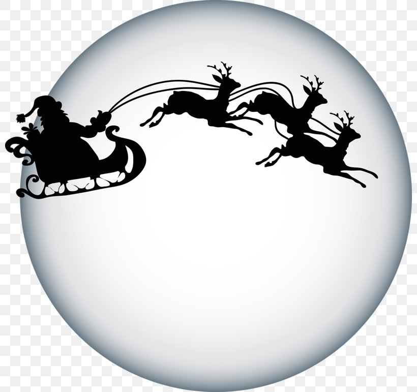 Santa Claus's Reindeer Santa Claus's Reindeer Clip Art Portable Network Graphics, PNG, 800x771px, Santa Claus, Black And White, Christmas Day, Christmas Decoration, Christmas Tree Download Free