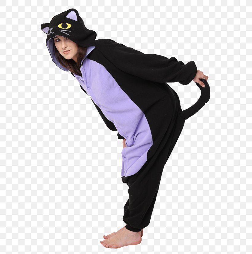 Black Cat Kigurumi Onesie Costume, PNG, 650x828px, Cat, Animal, Black Cat, Costume, Dry Suit Download Free