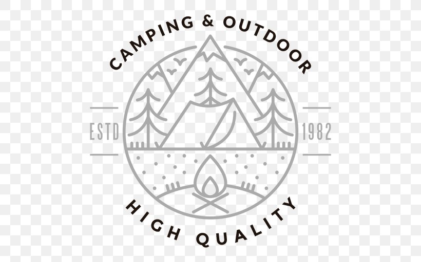 Camping Logo Campsite Graphic Design, PNG, 512x512px, Camping, Area, Black And White, Brand, Campsite Download Free
