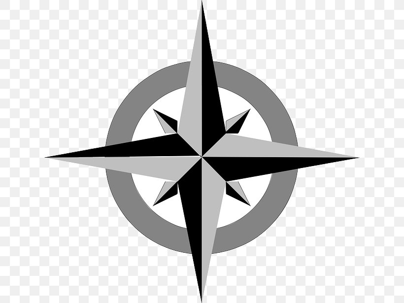 Compass Rose North Wind Rose Clip Art, PNG, 640x615px, Compass Rose, Black And White, Cardinal Direction, Compas, Compass Download Free