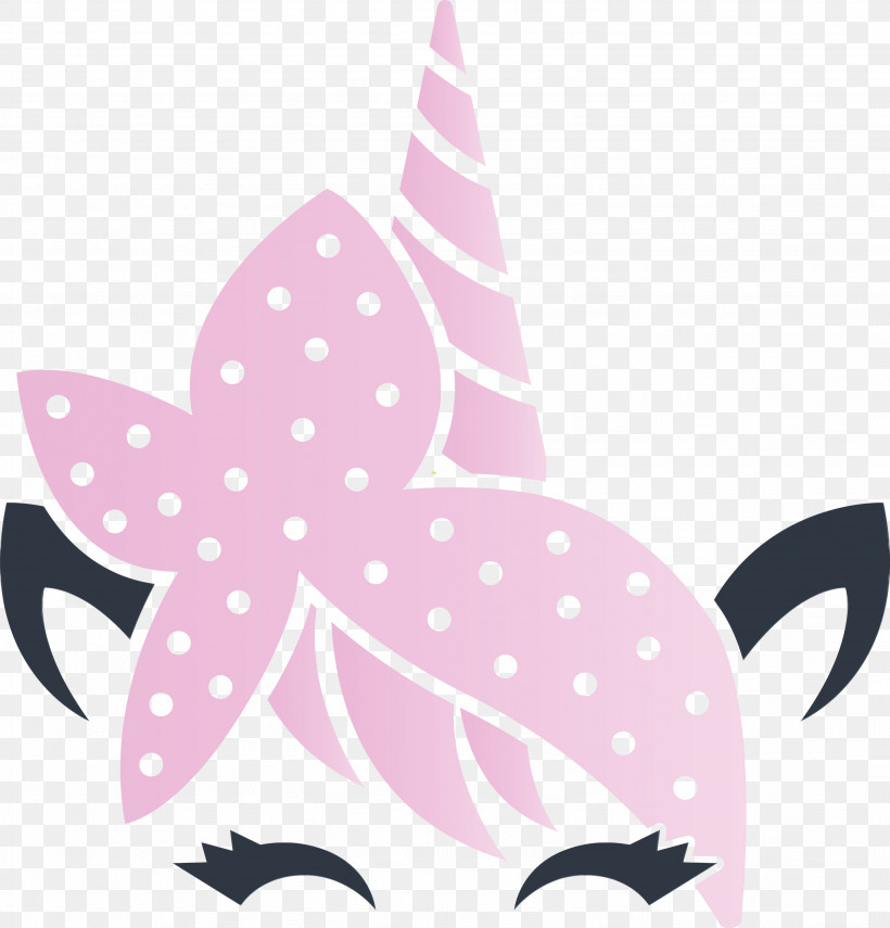 Polka Dot, PNG, 2874x3000px, Unicorn, Cute Unicorn, Paint, Pink, Plant Download Free