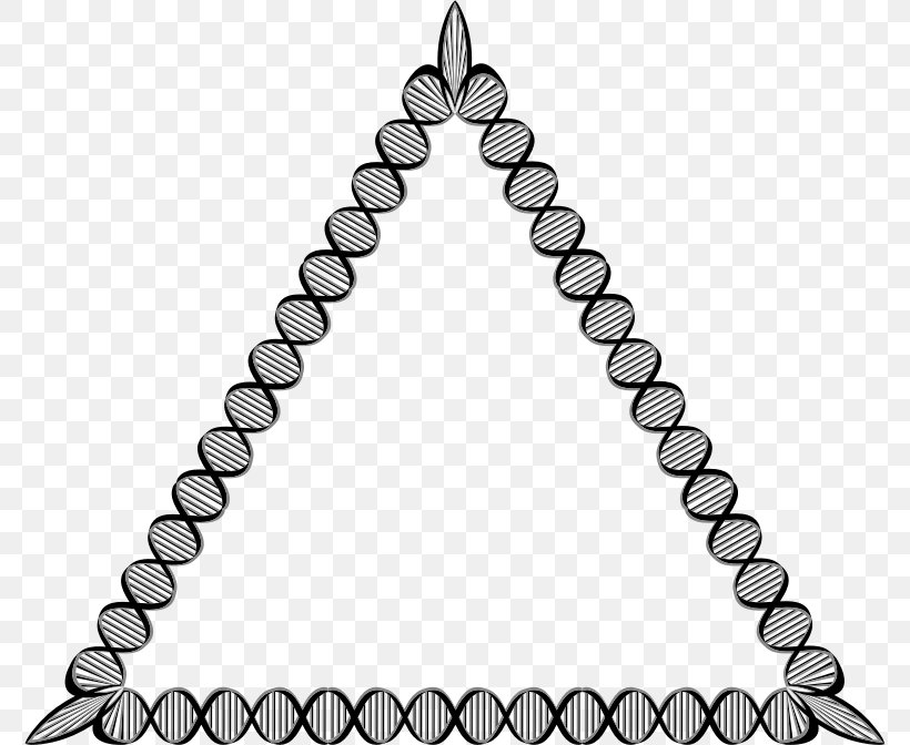 Triangle DNA Line Point, PNG, 776x672px, Triangle, Area, Biology, Black, Black And White Download Free