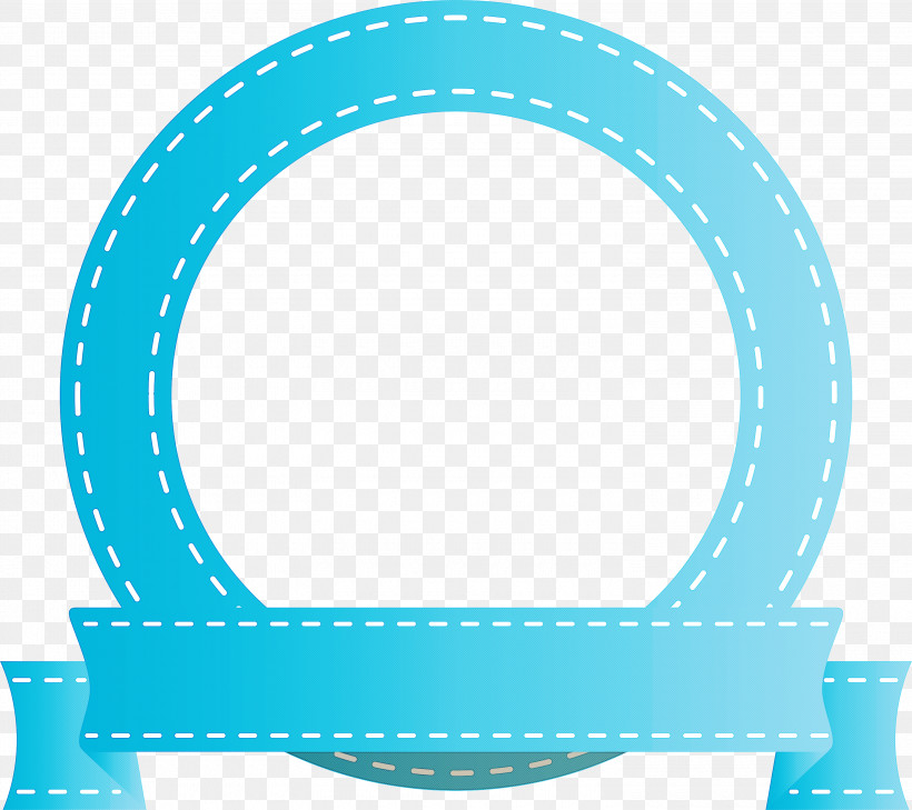 Emblem Ribbon, PNG, 3000x2669px, Emblem Ribbon, Aqua, Circle, Picture Frame, Turquoise Download Free