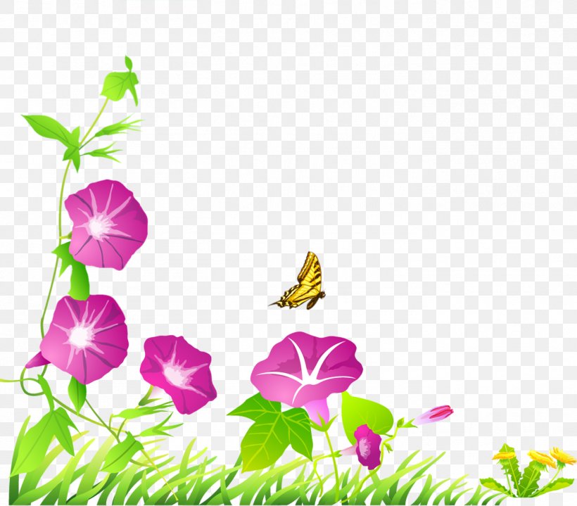 Ipomoea Nil Ipomoea Purpurea Morning Glory Clip Art, PNG, 1401x1229px, Ipomoea Nil, Brush Footed Butterfly, Butterfly, Flora, Floral Design Download Free