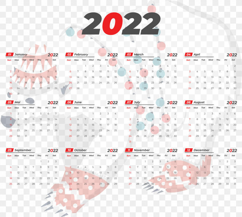 2022 Yeary Calendar 2022 Calendar, PNG, 3000x2696px, Meer, Calendar System, Flat Design, Royaltyfree, Vector Download Free