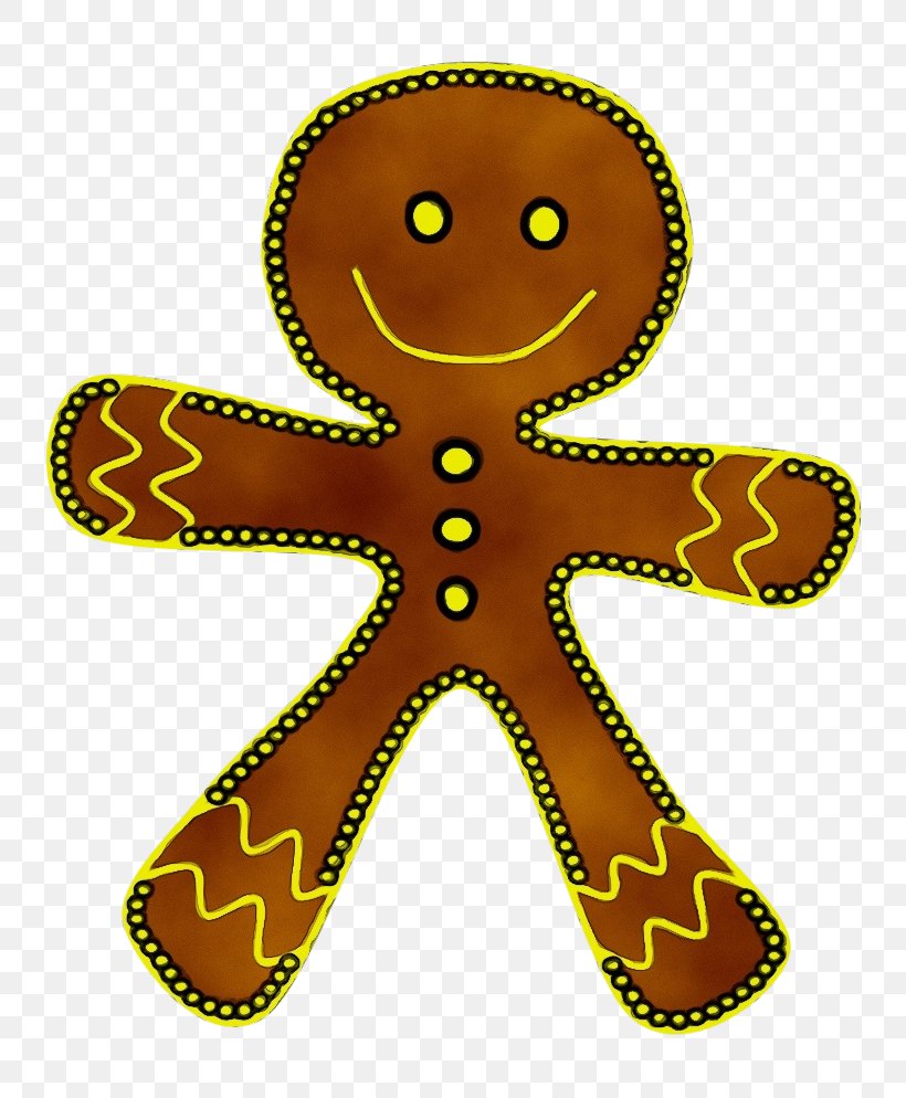 Yellow Gingerbread Symbol, PNG, 768x994px, Watercolor, Gingerbread, Paint, Symbol, Wet Ink Download Free
