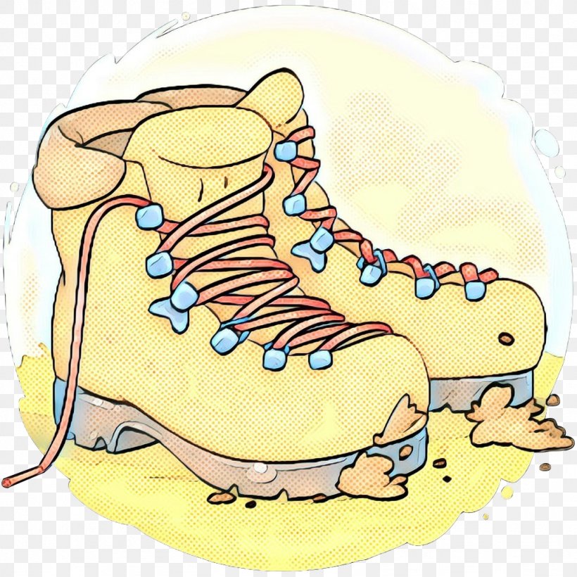 Footwear Clip Art Cartoon Shoe Yellow, PNG, 1024x1024px, Pop Art, Cartoon,  Footwear, Hiking Boot, Retro Download
