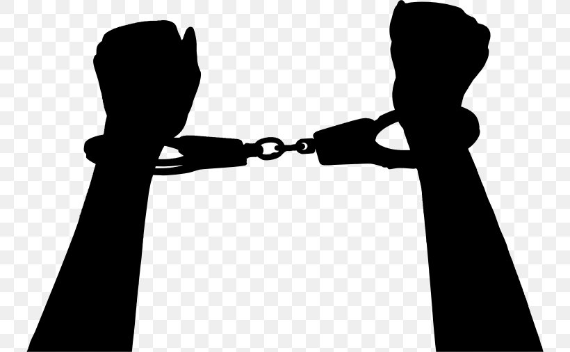 Handcuffs Silhouette Clip Art, PNG, 744x506px, Handcuffs, Arm, Arrest, Black, Black And White Download Free