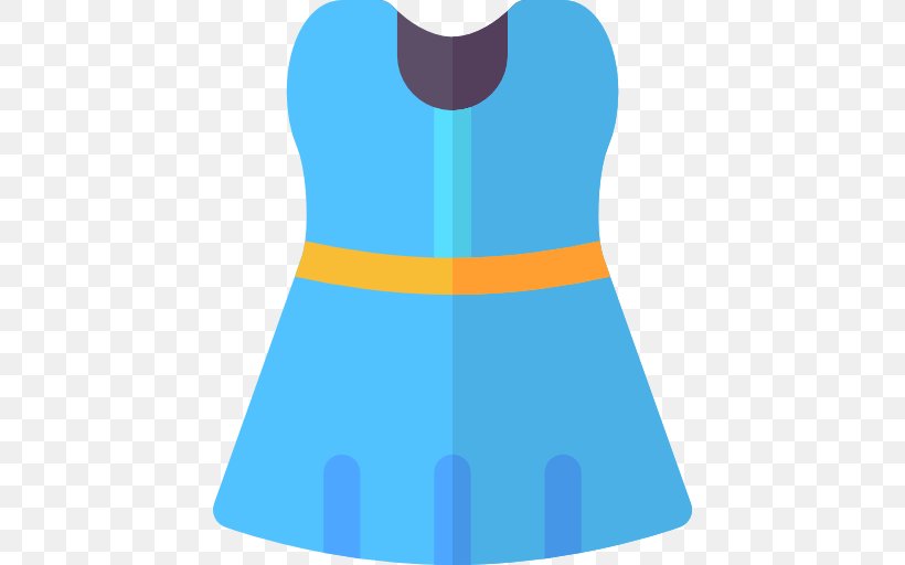 Dress Sleeve Outerwear Neck Clip Art, PNG, 512x512px, Dress, Azure, Blue, Clothing, Cobalt Blue Download Free