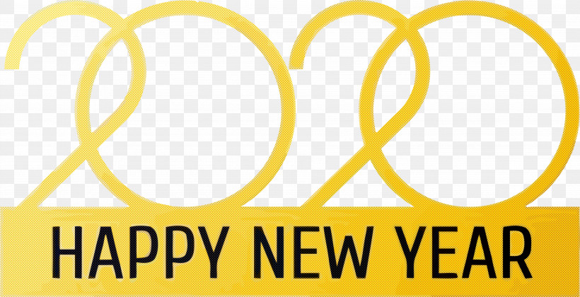 Happy New Year 2020 Happy New Year, PNG, 3793x1944px, Happy New Year 2020, Happy New Year, Logo, Text, Yellow Download Free