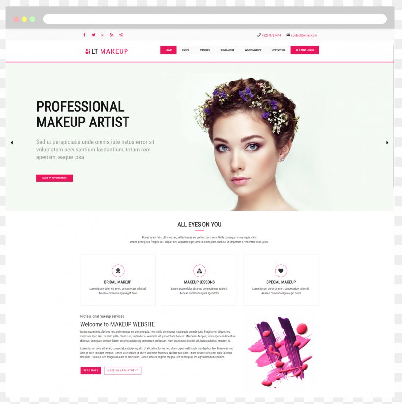 Responsive Web Design Beauty Make-up Artist Cosmetics WordPress, PNG, 1911x1921px, Responsive Web Design, Beauty, Beauty Parlour, Brand, Chin Download Free