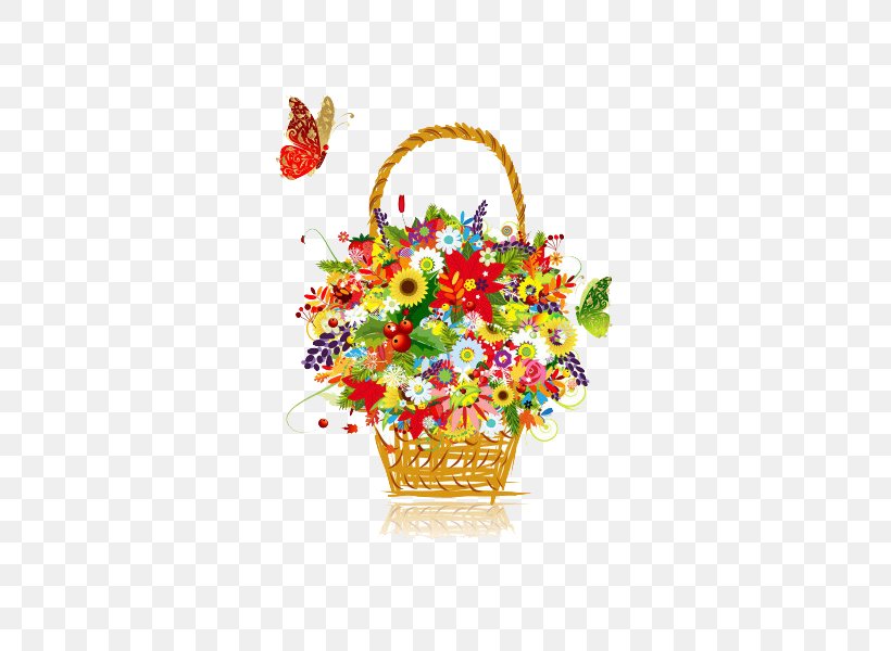 Flower Basket Stock Photography Clip Art, PNG, 600x600px, Flower, Basket, Cut Flowers, Flora, Floral Design Download Free