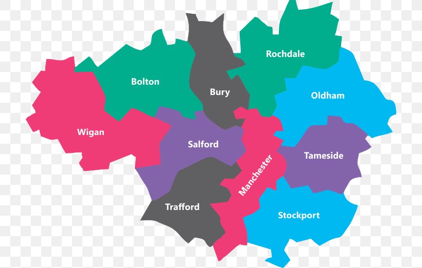 Greater Manchester Statutory City Region Bolton Map Image, PNG, 720x522px, Manchester, Area, Bolton, Geography, Greater Manchester Download Free